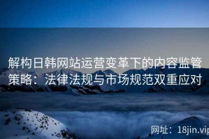 解构日韩网站运营变革下的内容监管策略：法律法规与市场规范双重应对
